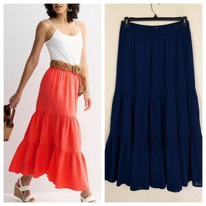 Sonoma Gauze Tiered Maxi Skirt M
